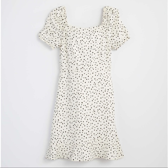 LOFT Dresses & Skirts - NWT LOFT Petite Dotted Tie Back Flare Dress